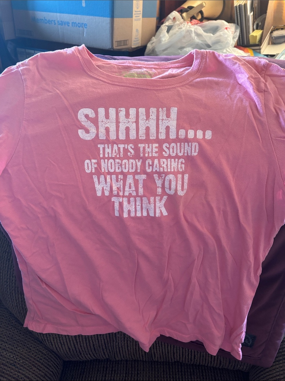 Women’s Pink Graphic Tee - 'SHHH... That's the Sound'